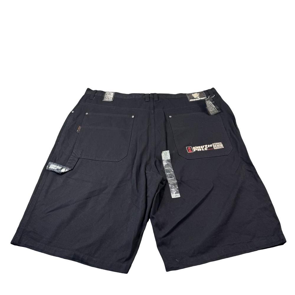 Southpole VTG Y2K Japanese Black Denim Mens Jean Shorts Size 52 NWT Baggy HipHop